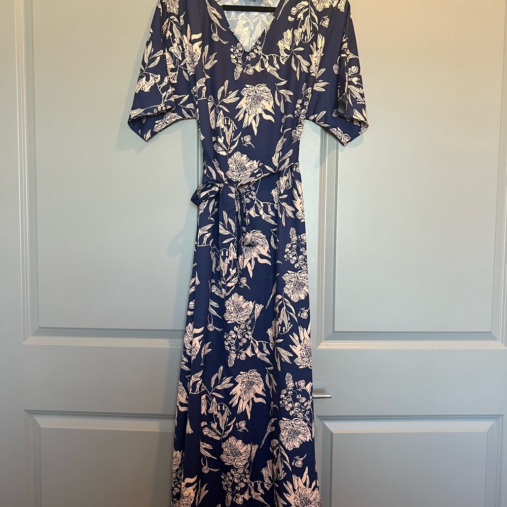 Navy Floral Maxi Dress